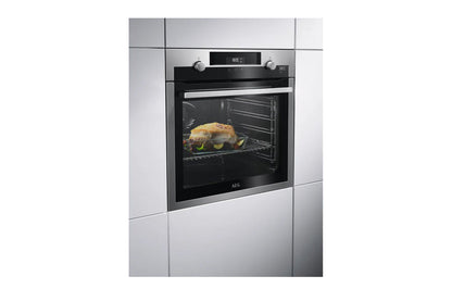 AEG 6000 Series Built-in Electric Single Oven | BPE556060M | Stainless Steel