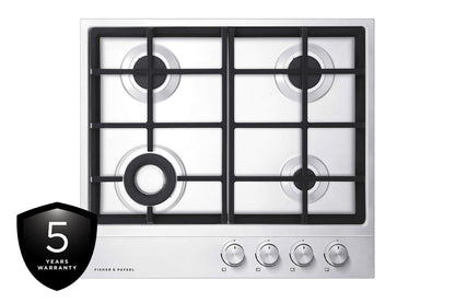 Fisher & Paykel Series 7 60cm 4 Burner Gas Hob | CG604DLPX1 | Stainless Steel