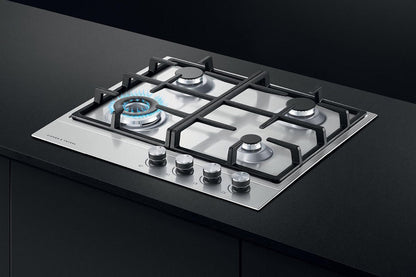 Fisher & Paykel Series 7 60cm 4 Burner Gas Hob | CG604DNGX1 | Stainless Steel