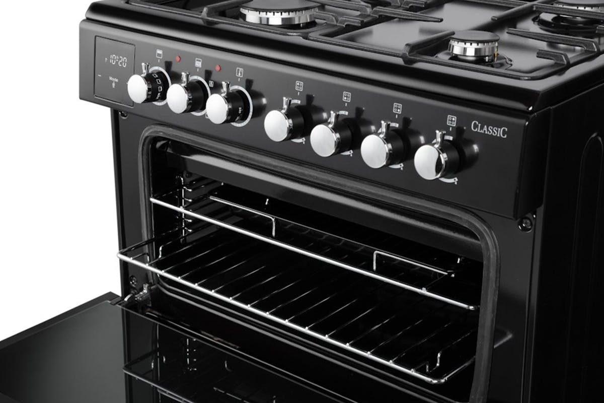 Rangemaster Classic 60cm Dual Fuel Cooker | CLA60DFFBL/C | Black