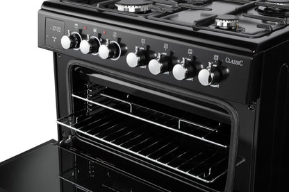 Rangemaster Classic 60cm Dual Fuel Cooker | CLA60DFFBL/C | Black