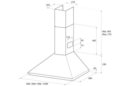 Rangemaster 90cm Classic Chimney Hood | CLAHDC90BC/