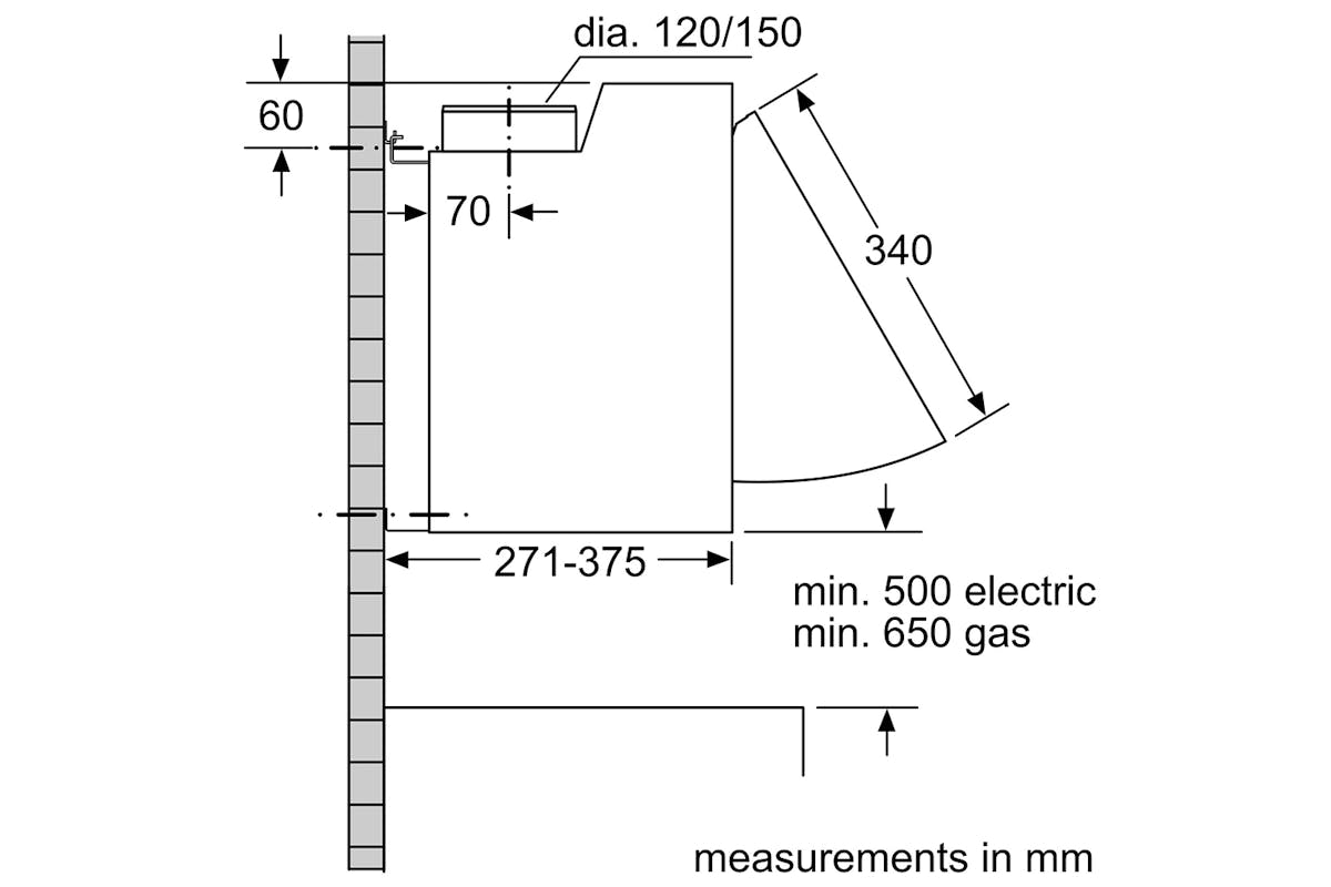 Bosch Series 2 60cm Integrated Cooker Hood | DEM66AC00B