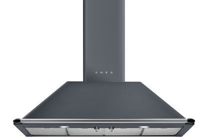 Smeg 110cm Victoria Chimney Cooker Hood | KT110GRE | Slate Grey