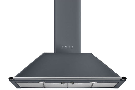 Smeg 110cm Victoria Chimney Cooker Hood | KT110GRE | Slate Grey
