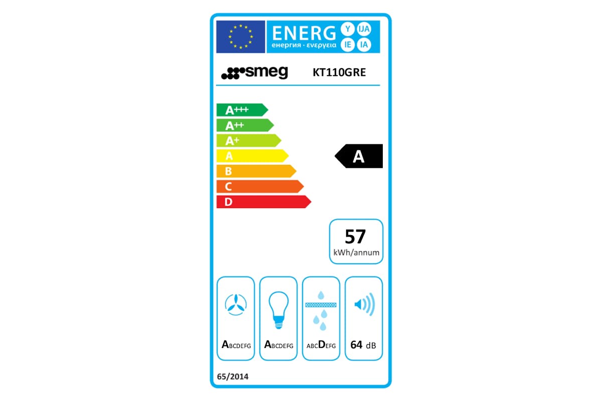 Smeg 110cm Victoria Chimney Cooker Hood | KT110GRE | Slate Grey