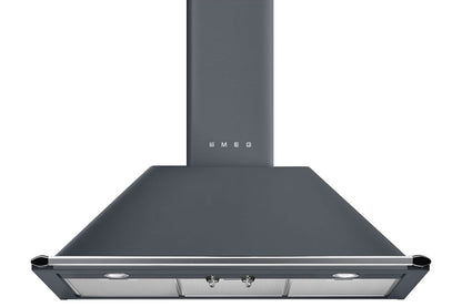 Smeg 90cm Victoria Chimney Cooker Hood | KT90GRE | Slate Grey