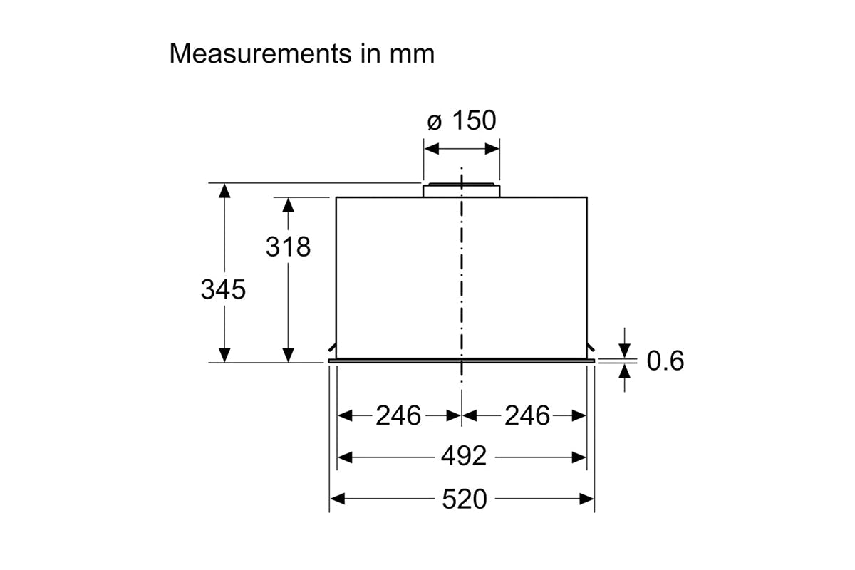 Neff N70 52cm Canopy Cooker Hood | D54NAC1S0B