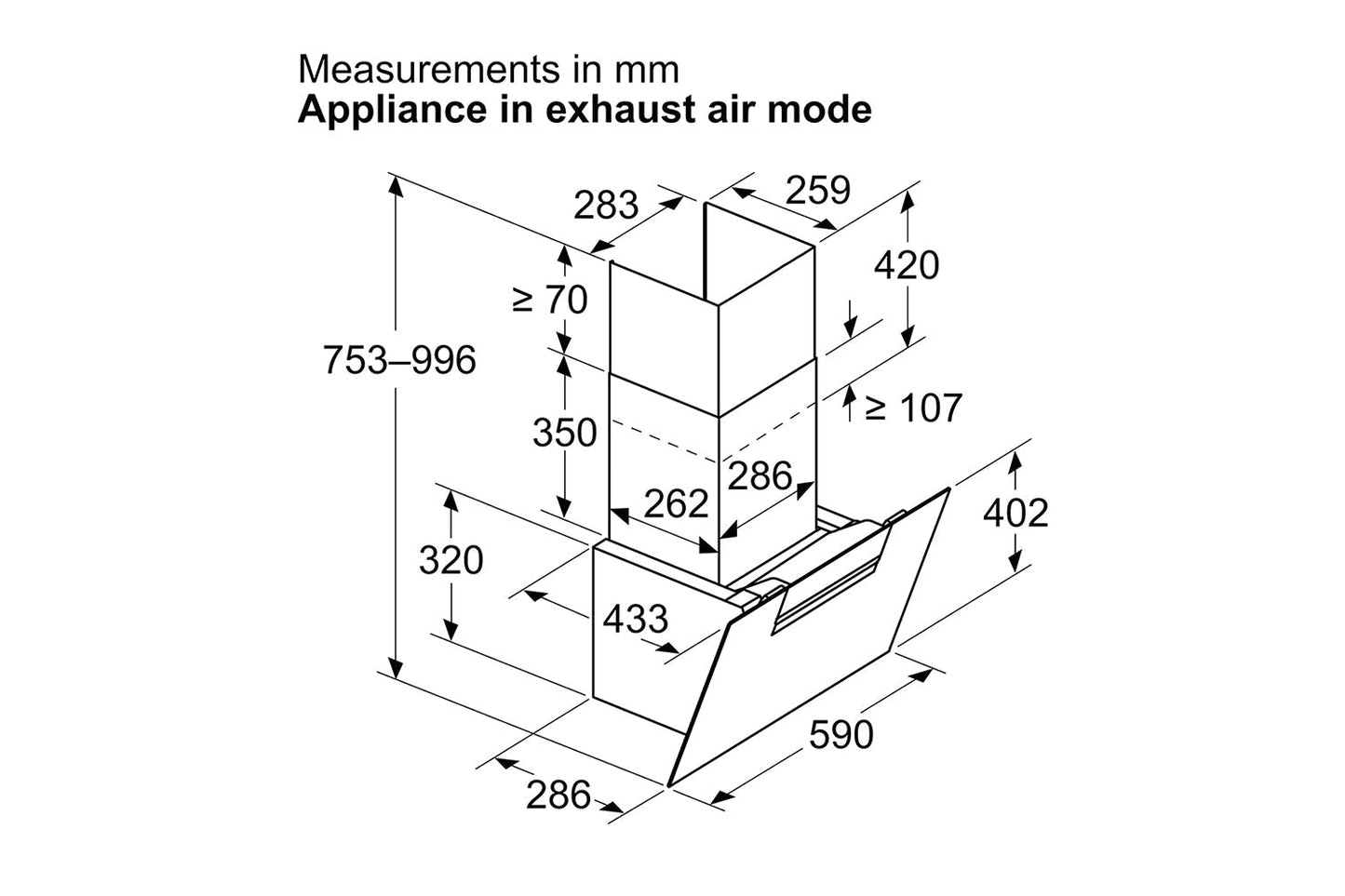 Neff N50 Wall Mounted Cooker Hood | D65IFN1S0B