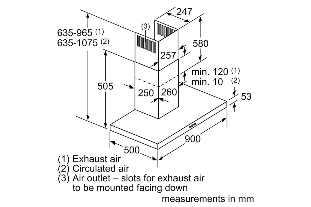 Neff N50 Wall Mounted Hood | D94BHM1N0B