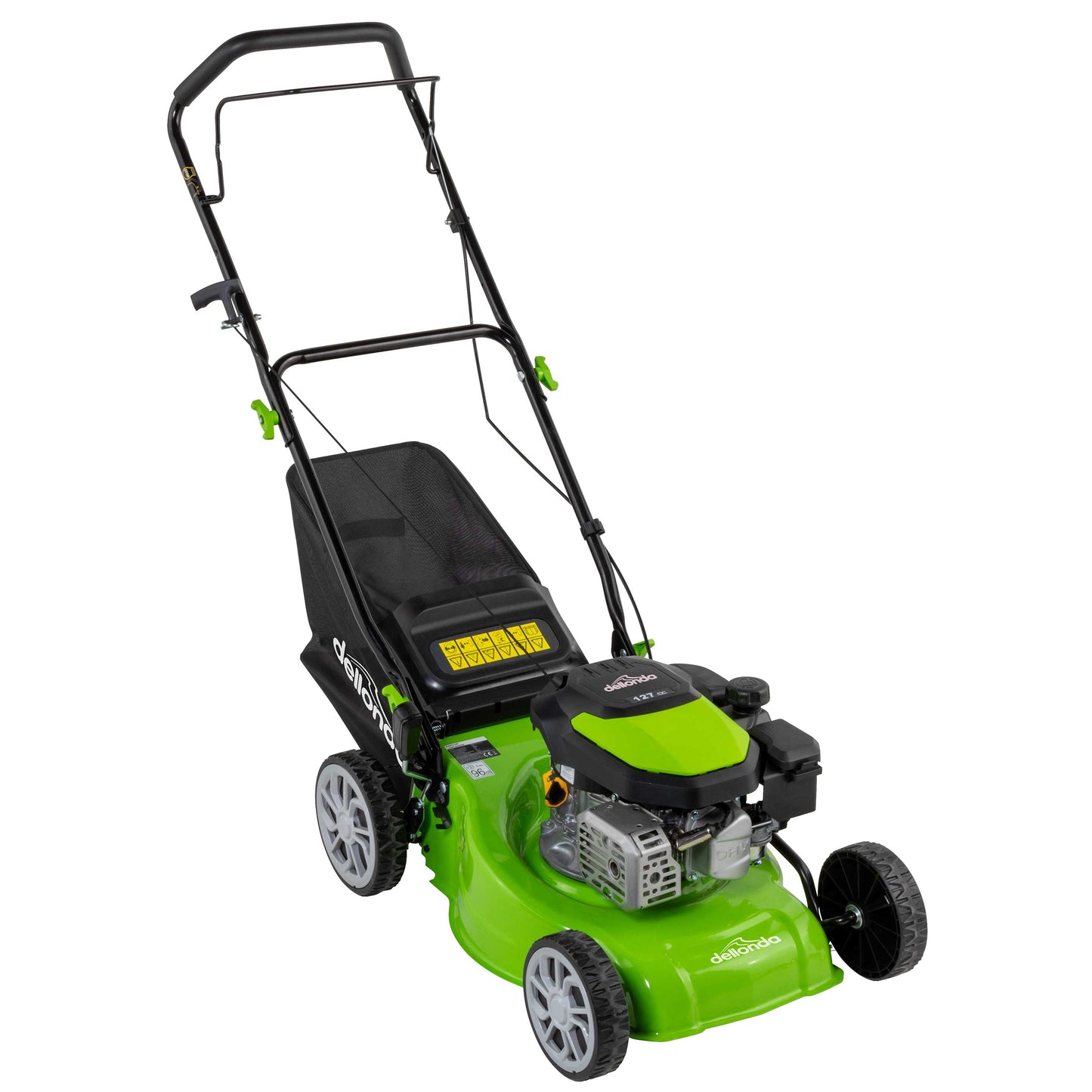 127cc 16"/41cm Hand-Propelled Petrol Lawnmower, 4-Stroke - DG100