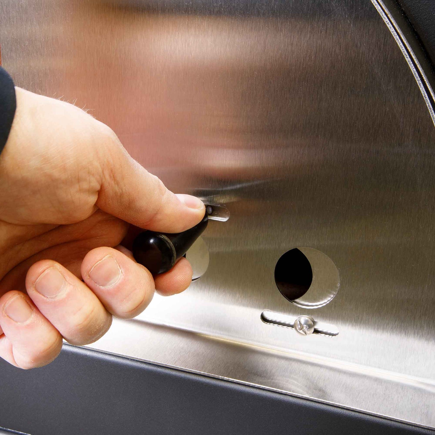 Freestanding Outdoor Wood-Fired Pizza Oven & Smoker with Side Shelves & Stand - DG103