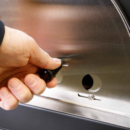 Freestanding Outdoor Wood-Fired Pizza Oven & Smoker with Side Shelves & Stand - DG103