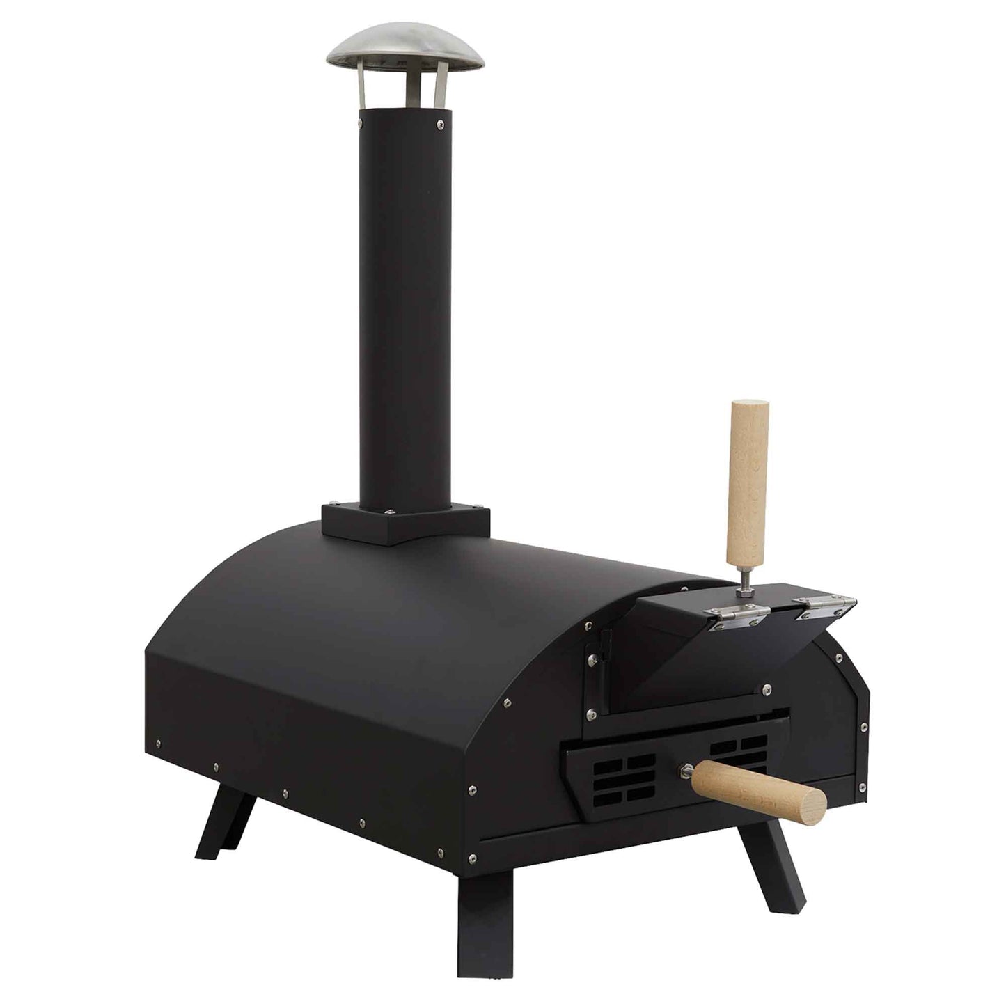 Portable Wood-Fired Pizza Oven with Cover/Carry Bag and Trolley - DG258