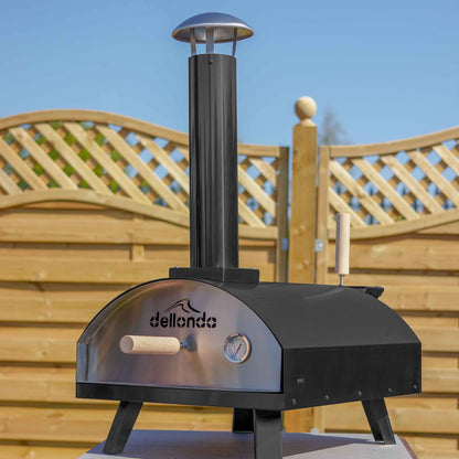 Wood-Fired 14" Pizza Oven and Smoking Oven with Pizza Peel & Cover - DG218