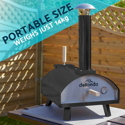 Wood-Fired 14" Pizza Oven and Smoking Oven with Pizza Peel & Cover - DG218