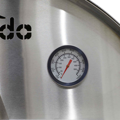 Wood-Fired 14" Pizza Oven and Smoking Oven - Portable, Black/Stainless Steel - DG10