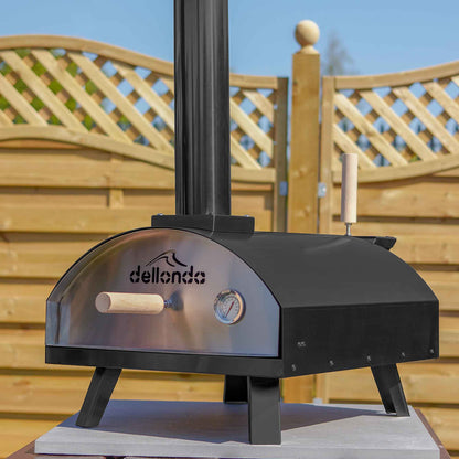 Wood-Fired 14" Pizza Oven and Smoking Oven with Pizza Peel & Cover - DG218