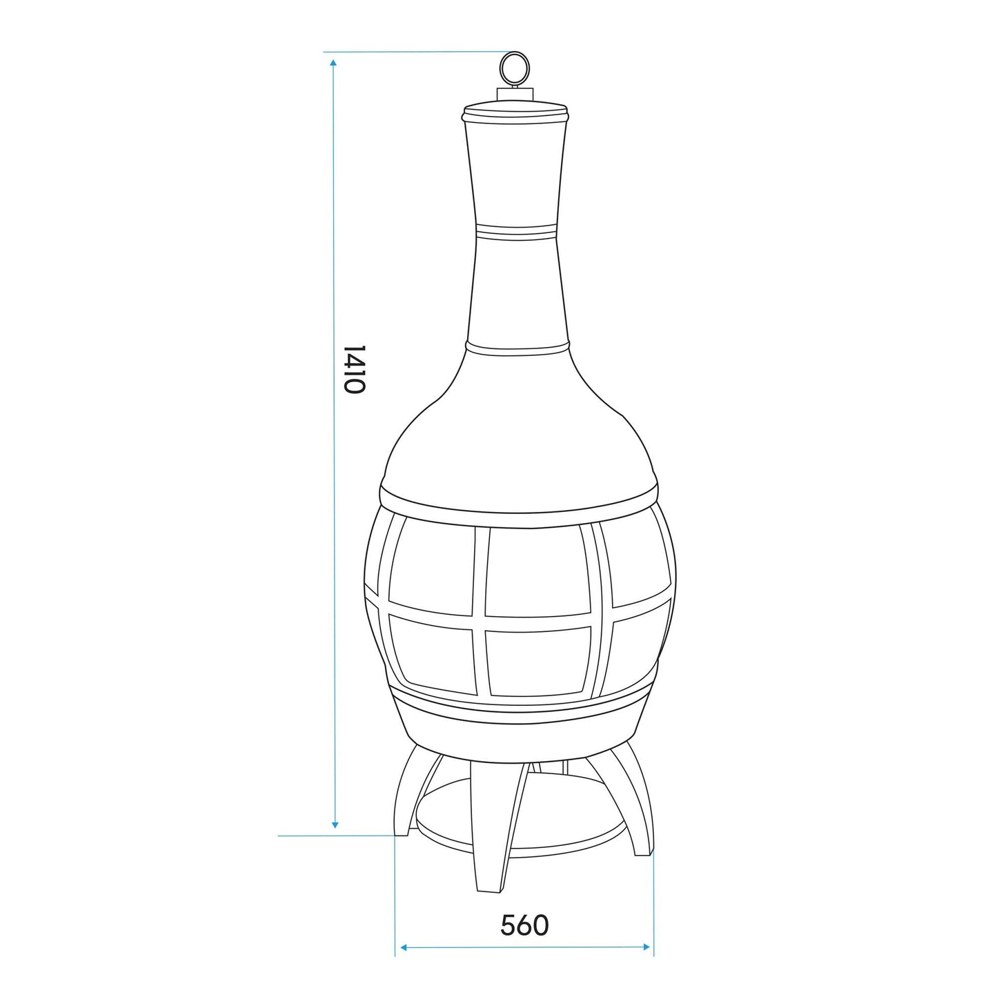 Deluxe 360° Chiminea/Fire Pit/Outdoor Heater - Antique Bronze Finish - DG112