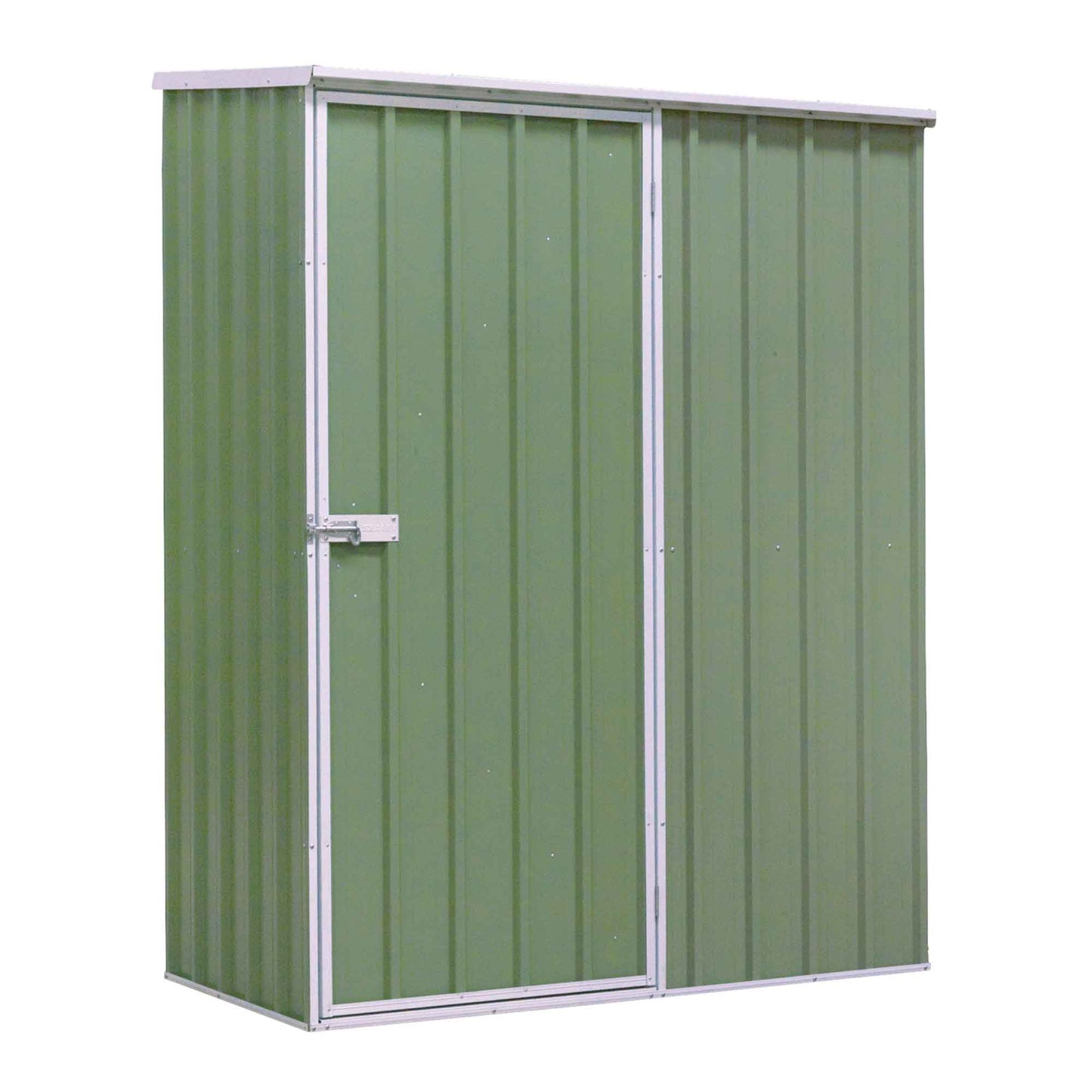Galvanised Steel Metal Garden/Outdoor/Storage Shed, 5FT x 2.5FT, Pent Style Roof - Green - DG113