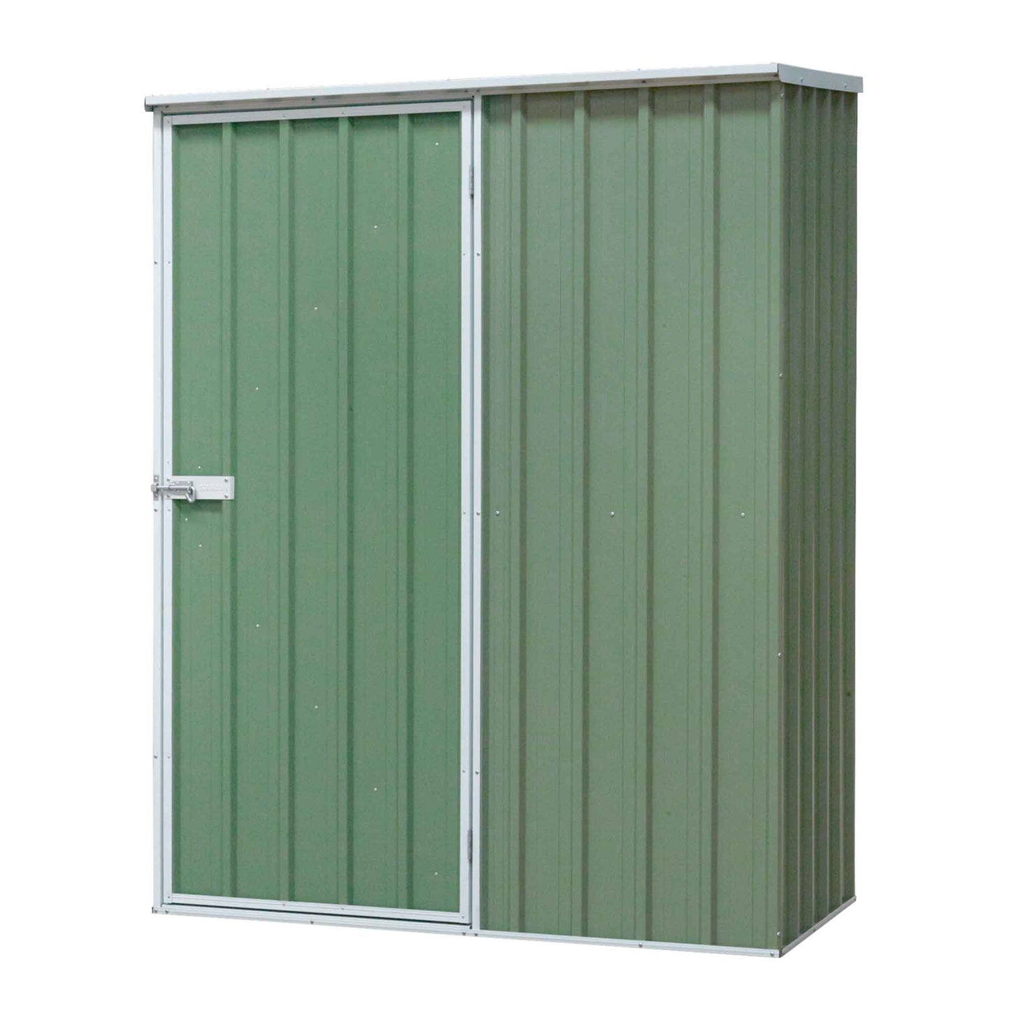 Galvanised Steel Metal Garden/Outdoor/Storage Shed, 5FT x 2.5FT, Pent Style Roof - Green - DG113