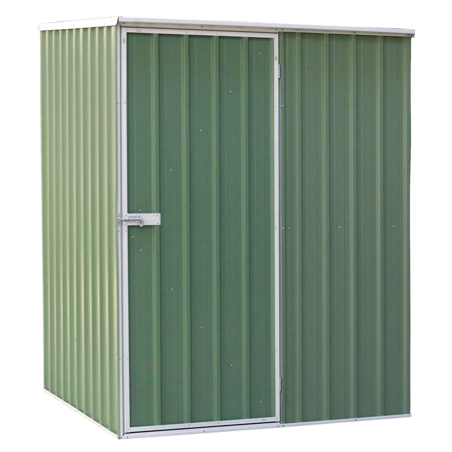 Galvanised Steel Metal Garden/Outdoor/Storage Shed, 5FT x 5FT, Pent Style Roof – Green - DG114