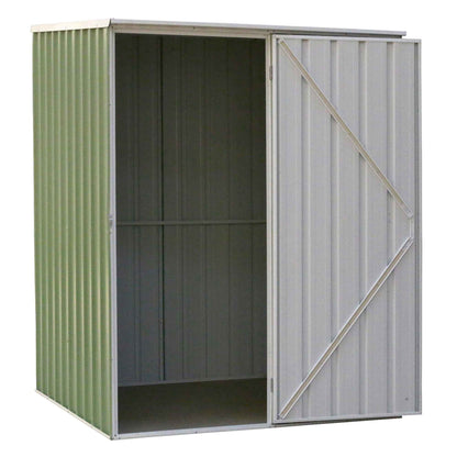 Galvanised Steel Metal Garden/Outdoor/Storage Shed, 5FT x 5FT, Pent Style Roof – Green - DG114