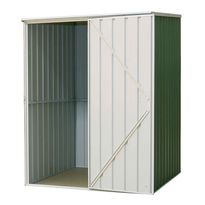 Galvanised Steel Metal Garden/Outdoor/Storage Shed, 5FT x 5FT, Pent Style Roof – Green - DG114