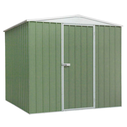 Galvanised Steel Metal Garden/Outdoor/Storage Shed, 7.5FT x 7.5FT, Apex Style Roof - Green - DG115