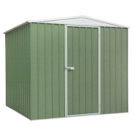 Galvanised Steel Metal Garden/Outdoor/Storage Shed, 7.5FT x 7.5FT, Apex Style Roof - Green - DG115