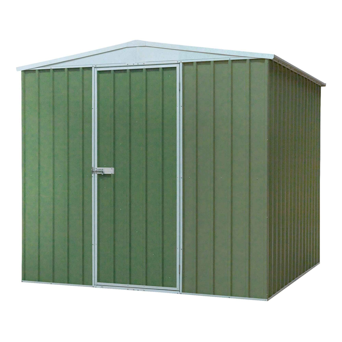 Galvanised Steel Metal Garden/Outdoor/Storage Shed, 7.5FT x 7.5FT, Apex Style Roof - Green - DG115