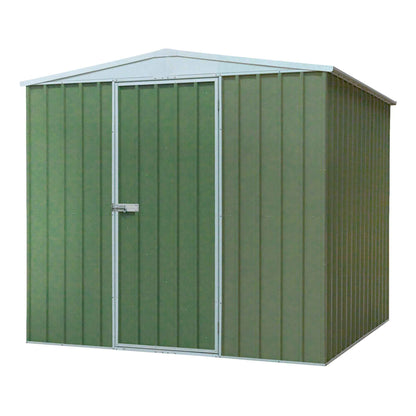 Galvanised Steel Metal Garden/Outdoor/Storage Shed, 7.5FT x 7.5FT, Apex Style Roof - Green - DG115