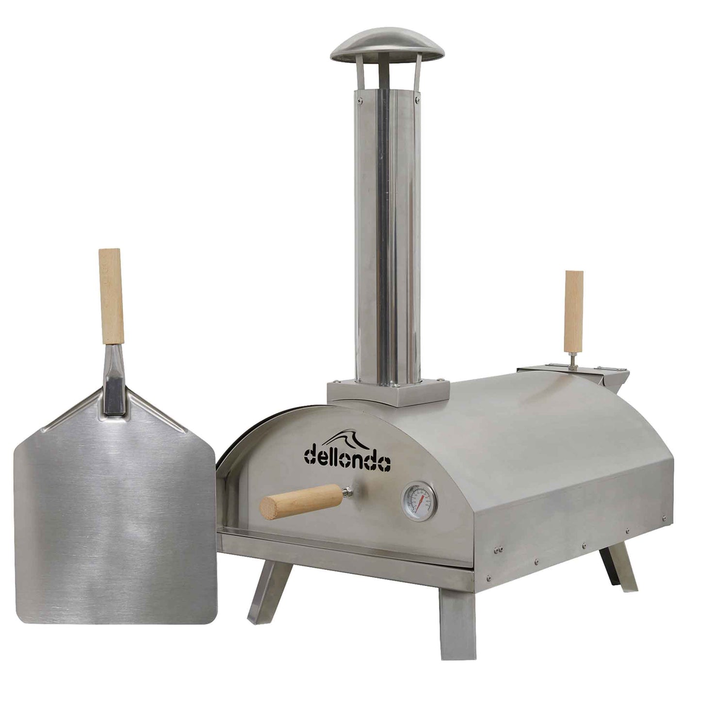 Wood-Fired Pizza Oven and Smoking Oven - Portable, Stainless Steel - DG11