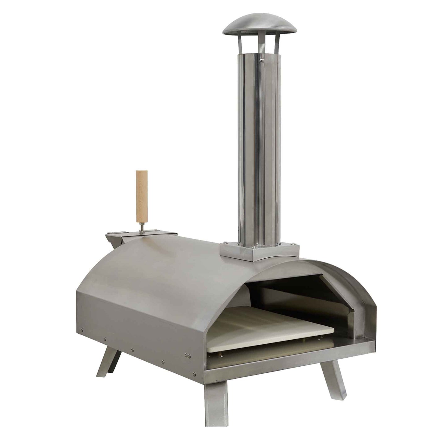 Wood-Fired Pizza Oven and Smoking Oven - Portable, Stainless Steel - DG11