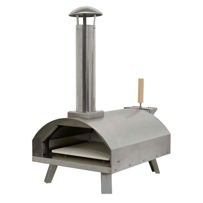 Wood-Fired Pizza Oven and Smoking Oven - Portable, Stainless Steel - DG11