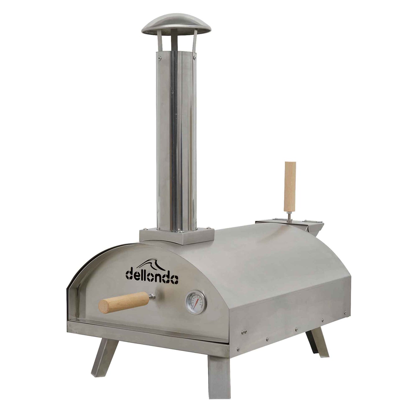 Wood-Fired Pizza Oven and Smoking Oven - Portable, Stainless Steel - DG11
