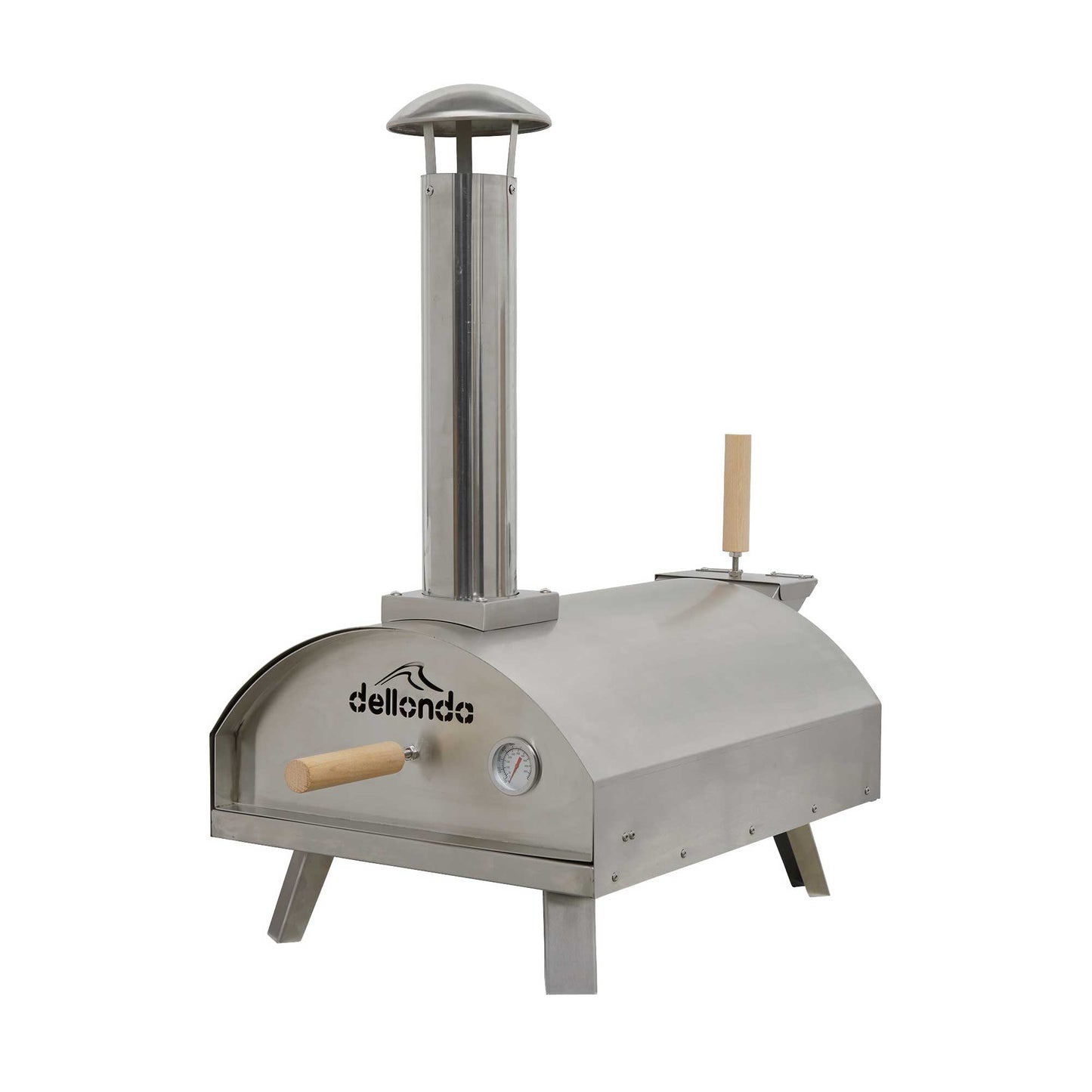 Portable Wood-Fired Stainless Steel Pizza Oven with Cover/Carry Bag and Trolley - DG259