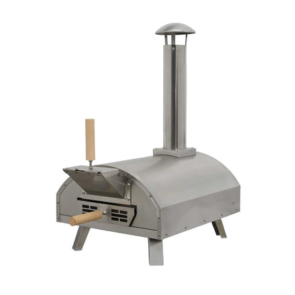 Portable Wood-Fired Stainless Steel Pizza Oven with Cover/Carry Bag and Trolley - DG259