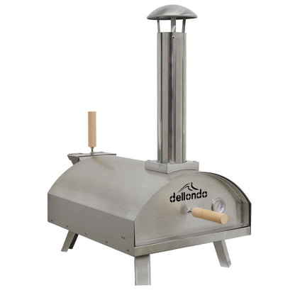 Wood-Fired Pizza Oven and Smoking Oven - Portable, Stainless Steel - DG11