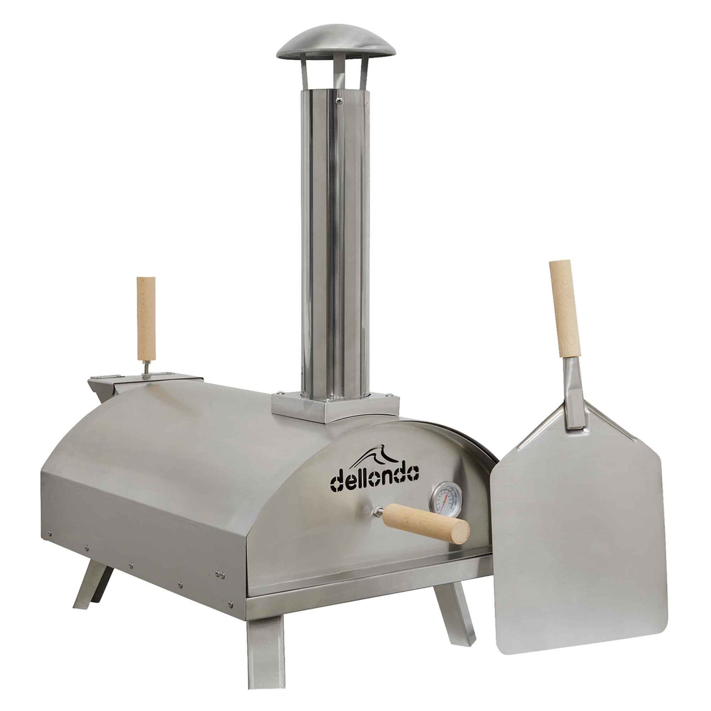 Wood-Fired Pizza Oven and Smoking Oven - Portable, Stainless Steel - DG11
