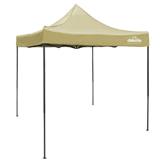 Premium 2x2m Pop-Up Gazebo, Water Resistant, Carry Bag, Stakes & Weight Bags - Beige - DG126