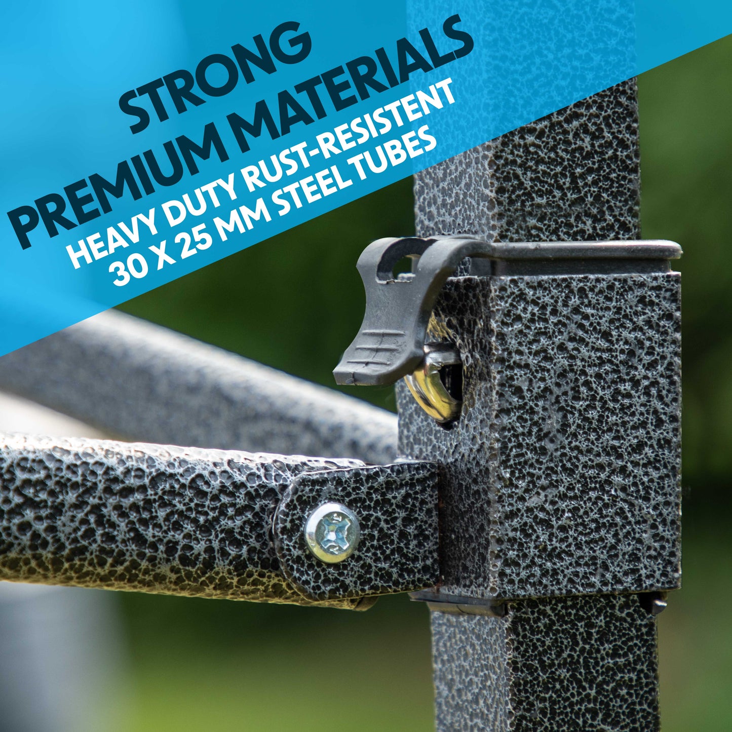 Premium 3x3m Pop-Up Gazebo & Side Walls, Water Resistant with Carry Bag, Stakes & Weight Bags - Blue - DG165