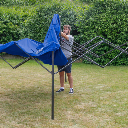Premium 2x2m Pop-Up Gazebo, Water Resistant, Carry Bag, Stakes & Weight Bags - Blue - DG127