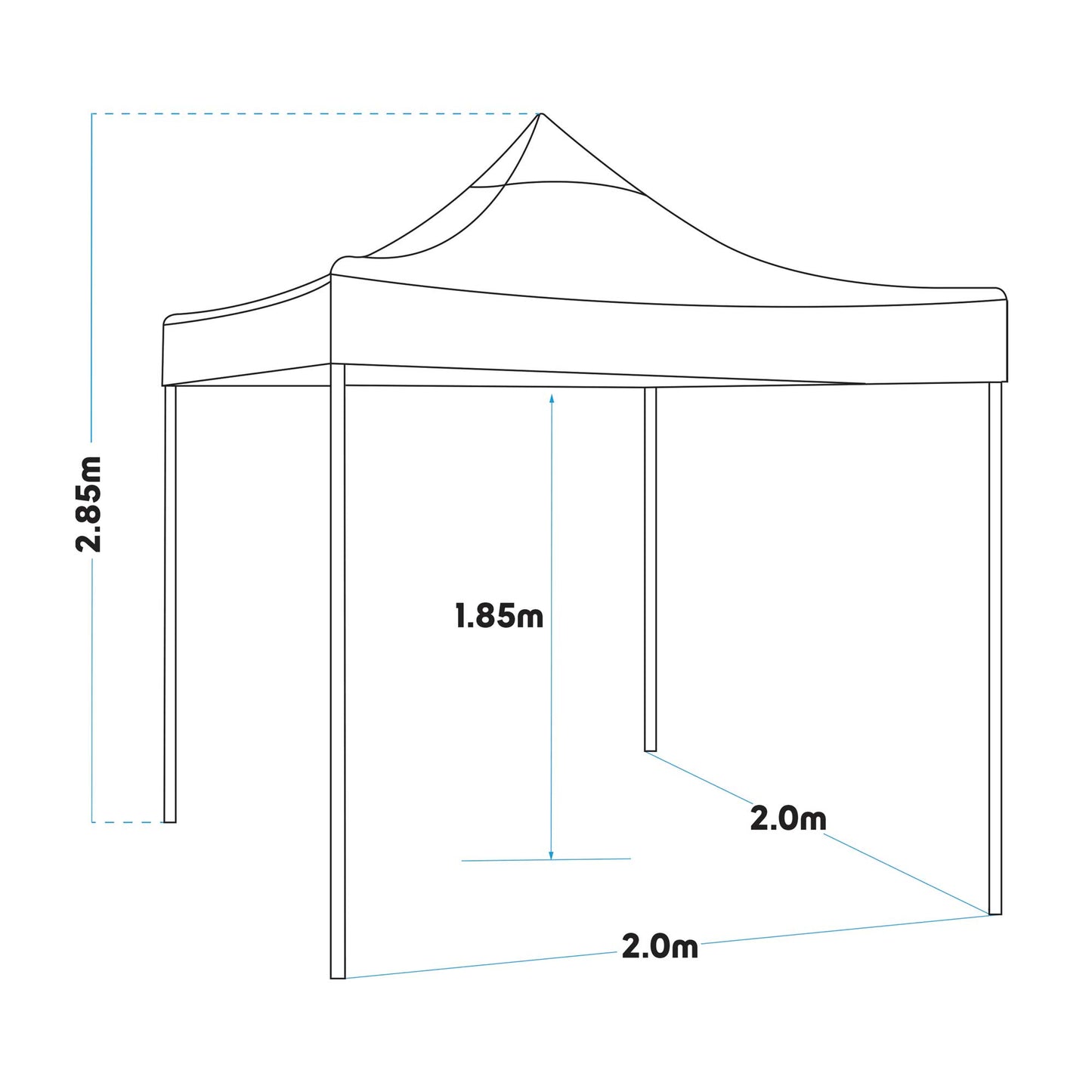 Premium 2x2m Pop-Up Gazebo, Water Resistant, Carry Bag, Stakes & Weight Bags - Dark Green - DG128