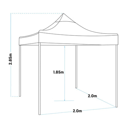 Premium 2x2m Pop-Up Gazebo, Water Resistant, Carry Bag, Stakes & Weight Bags - Dark Green - DG128