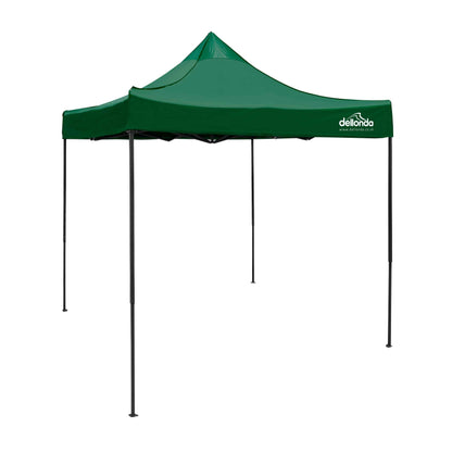 Premium 2x2m Pop-Up Gazebo, Water Resistant, Carry Bag, Stakes & Weight Bags - Dark Green - DG128