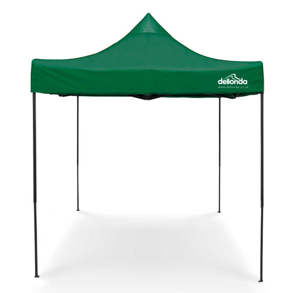 Premium 2x2m Pop-Up Gazebo, Water Resistant, Carry Bag, Stakes & Weight Bags - Dark Green - DG128