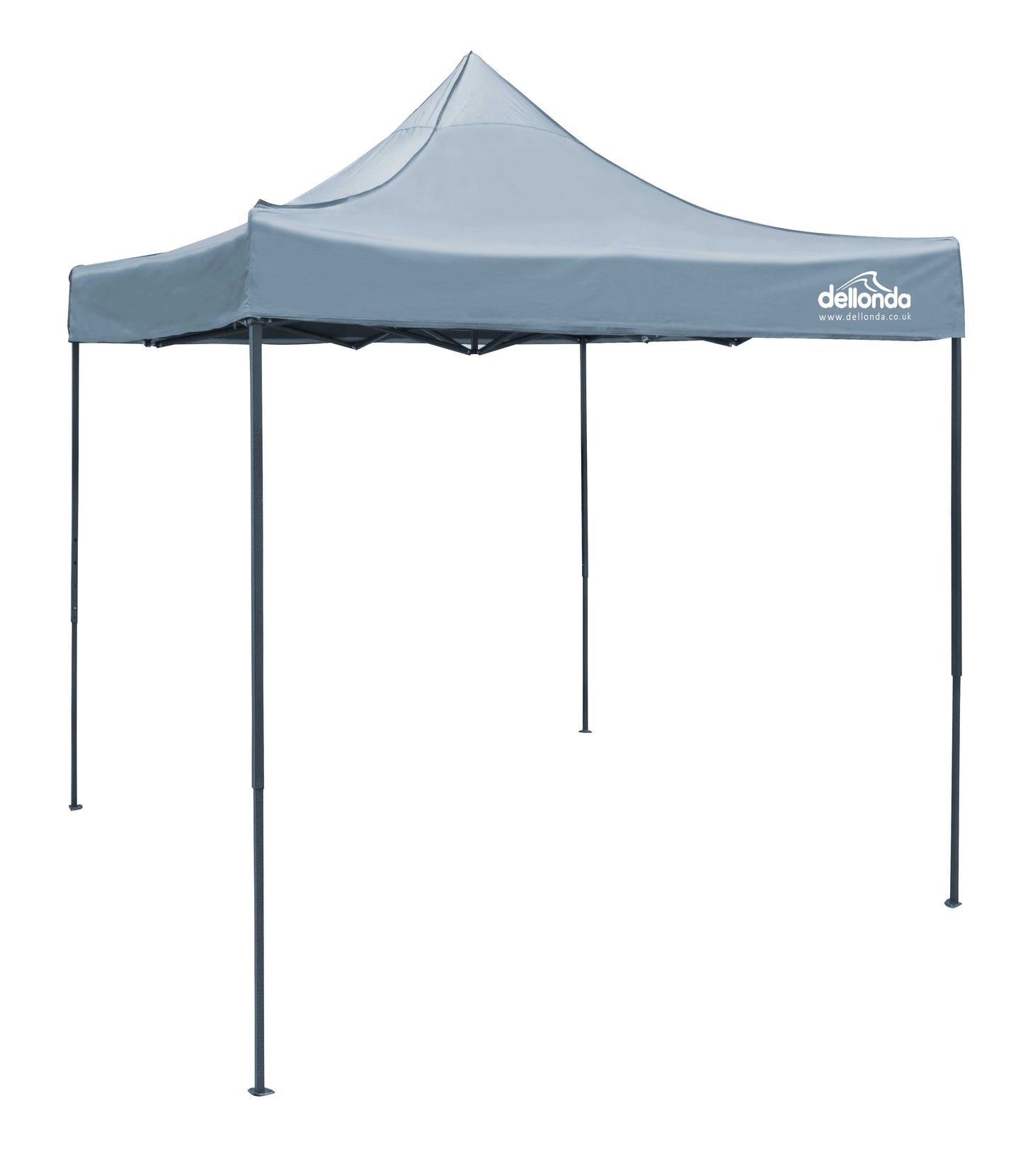 Premium 2x2m Pop-Up Gazebo, Water Resistant, Carry Bag, Stakes & Weight Bags - Grey - DG129
