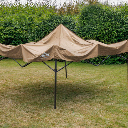 Premium 3x3m Pop-Up Gazebo, Water Resistant, Carry Bag, Stakes & Weight Bags - Beige - DG130