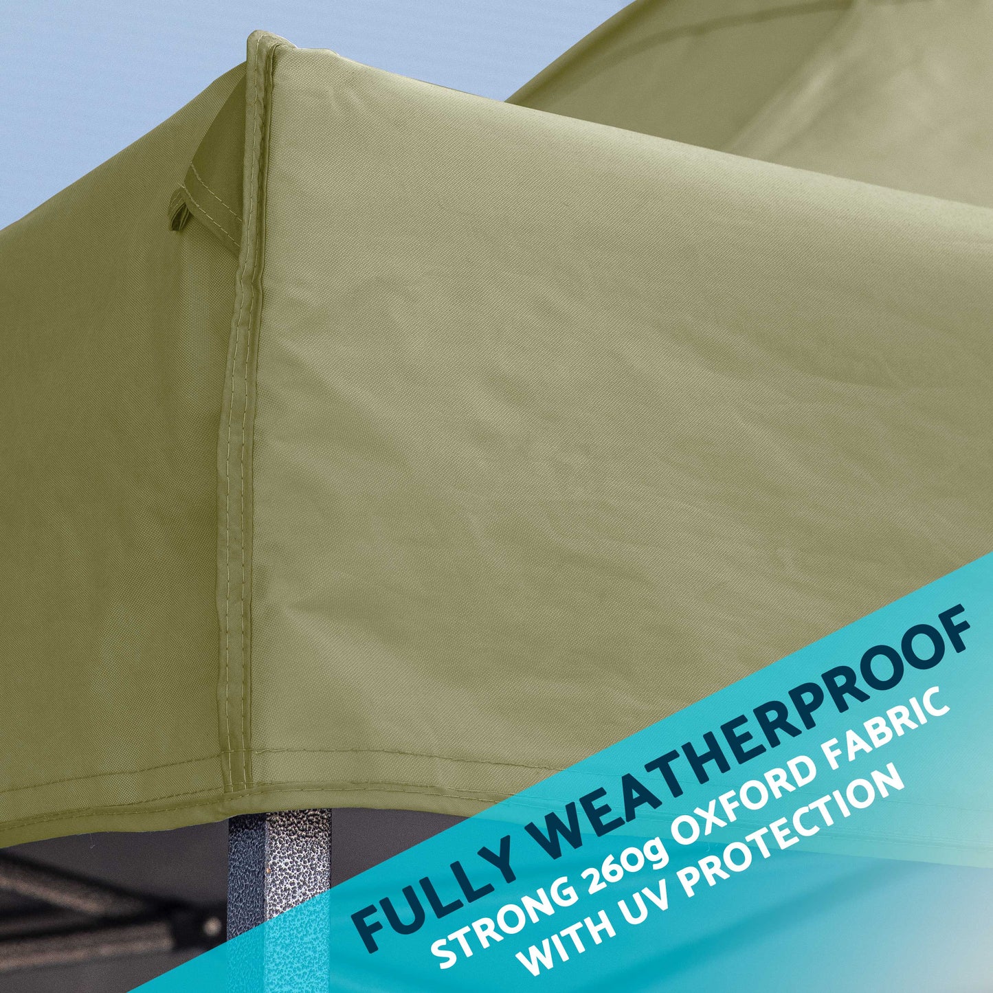 Premium 3x3m Pop-Up Gazebo, Water Resistant, Carry Bag, Stakes & Weight Bags - Beige - DG130